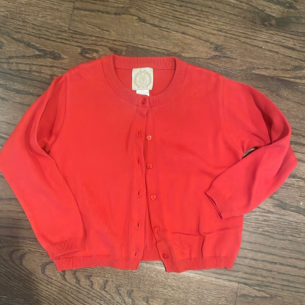 Beaufort bonnet size 6 red Cambridge cardigan sweater
